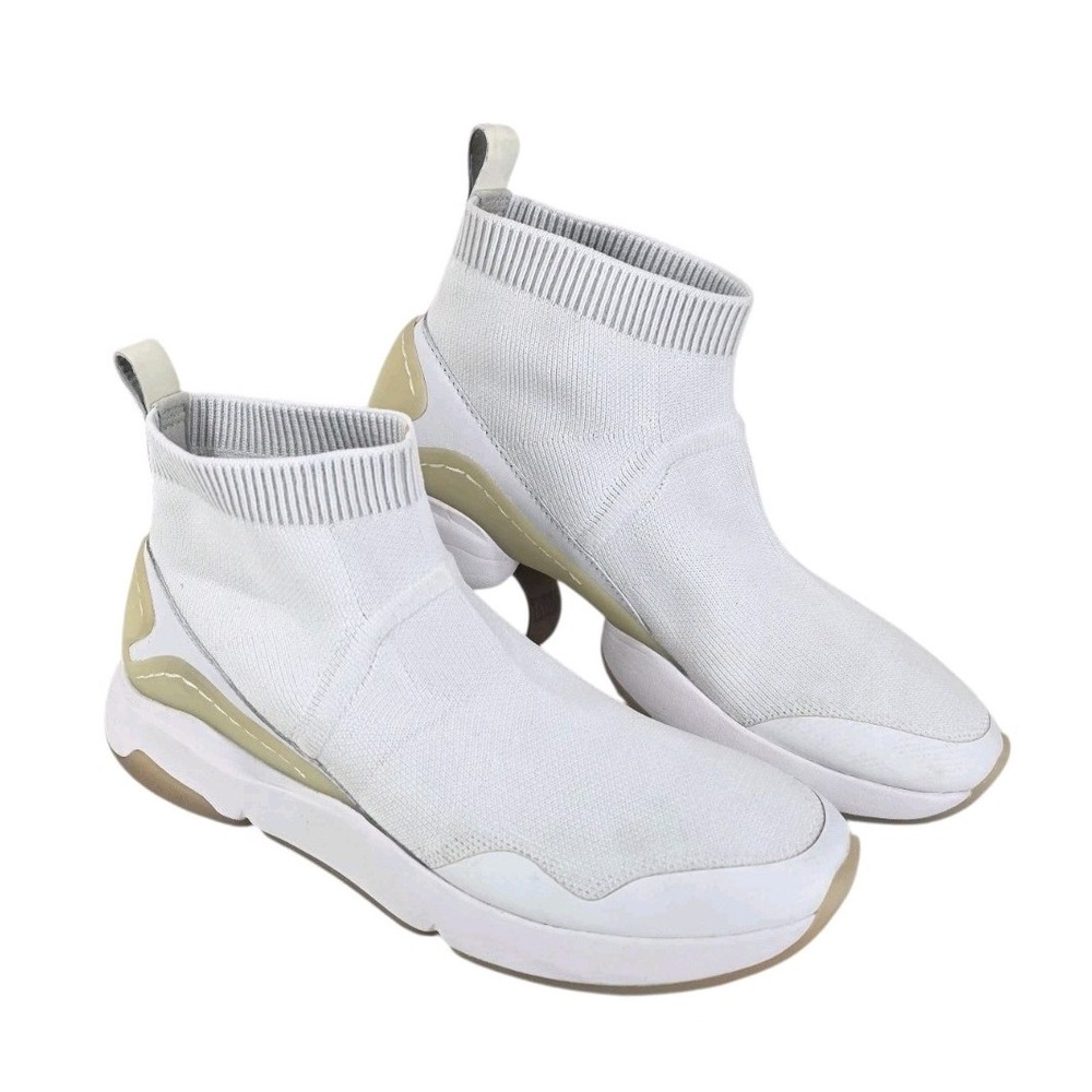 Cole Haan Shoes ZeroGrand Motion All-Day Slip On Womens 6.5 B White Knit Hi Top